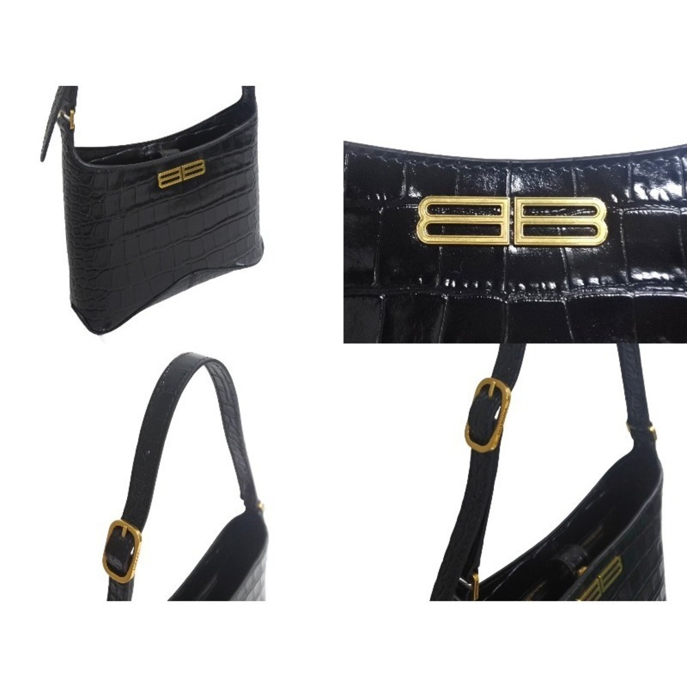 BALENCIAGA XX Hobo Bag Handbag Leather Black - Picture 4 of 8